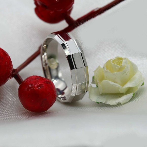 6MM Solid Gold Wedding Band 10K ,white yellow,rose gold, engagement Rings - Picture 3 of 3